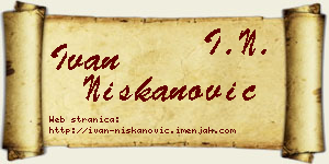 Ivan Niškanović vizit kartica